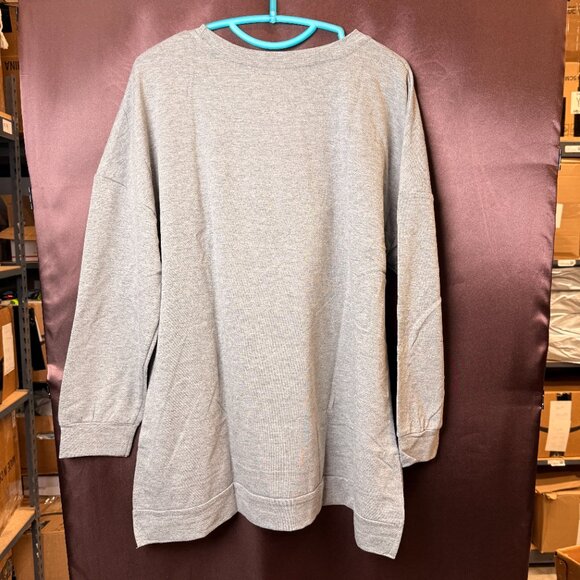 DOLNINE Women's 14W-16W Christmas Sweatshirt Side Slit Top Casual Pullover Shirt - Picture 10 of 12